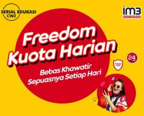 Paket Internet Indosat Data Harian - Freedom 7GB ( FUP 1GB/hr ) 7hr